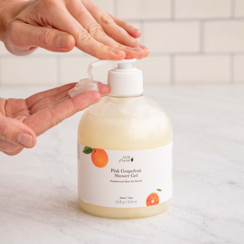 100% Pure ピンクグレープフルーツシャワージェル Pink Grapefruit Shower Gel