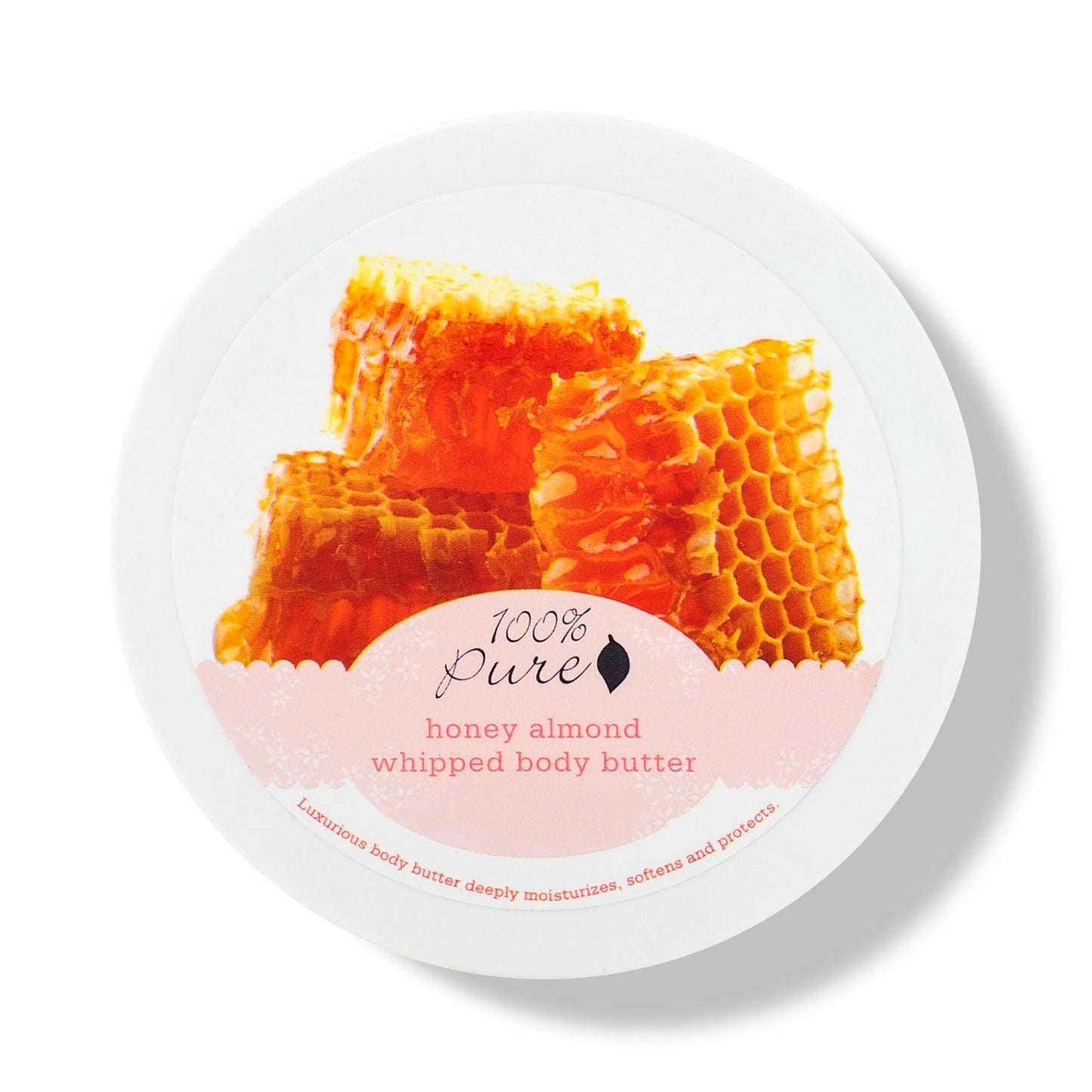 100% Pure ハニーアーモンド ホイップボディバター 3.4 oz Honey Almond Whipped Body Butter 96g