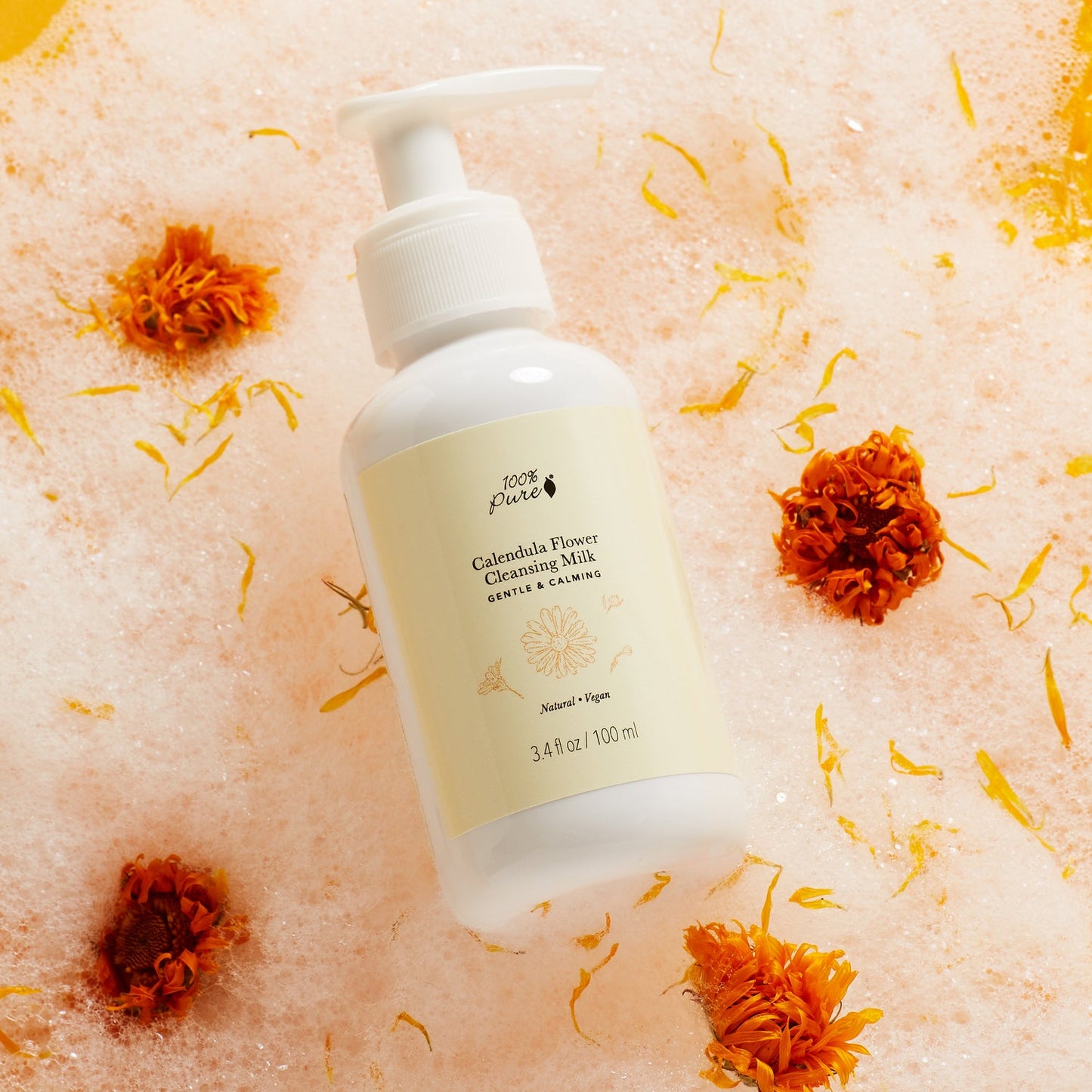 100% Pure カレンデュラフラワー クレンジングミルク 3.4 fl oz Calendula Flower Cleansing Milk 100ml
