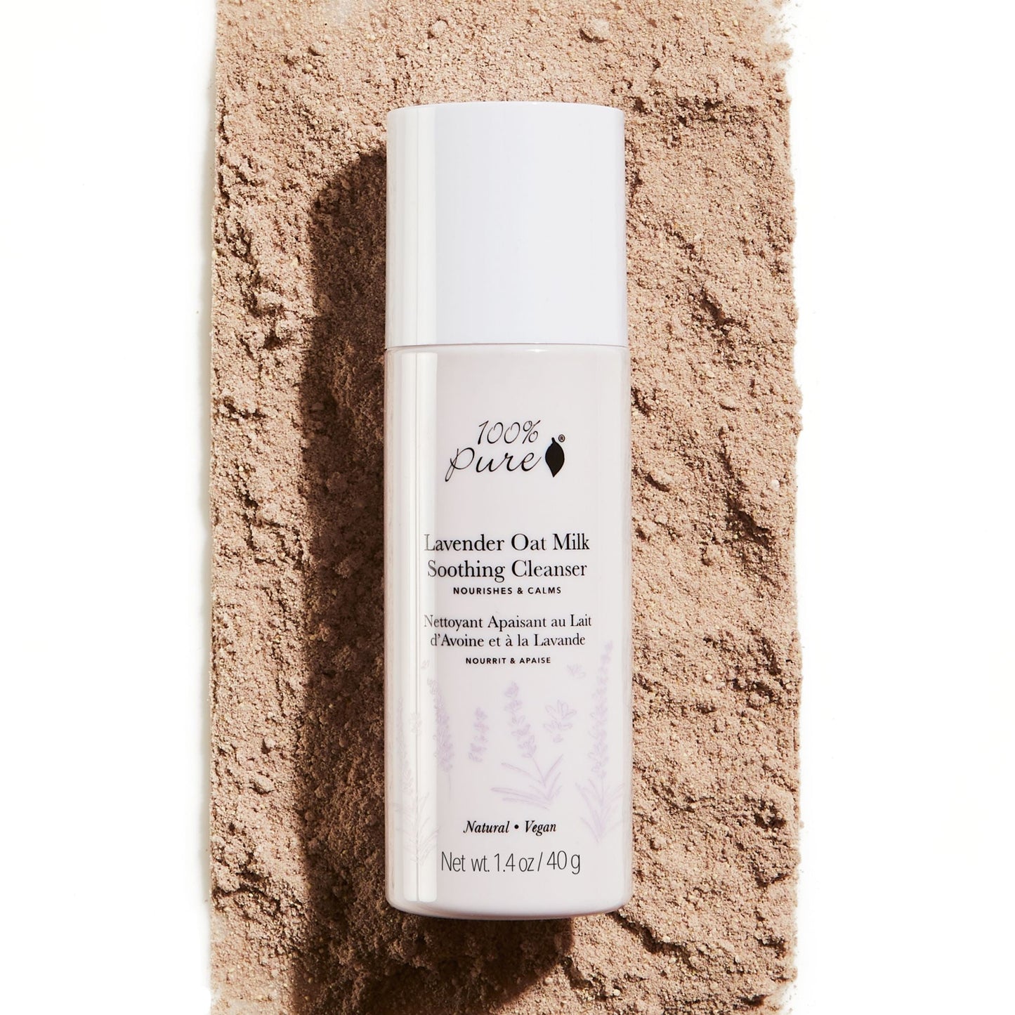 100% Pure ラベンダー オートミルク スージング クレンザー 1.4 oz Lavender Oat Milk Soothing Cleanser 40g