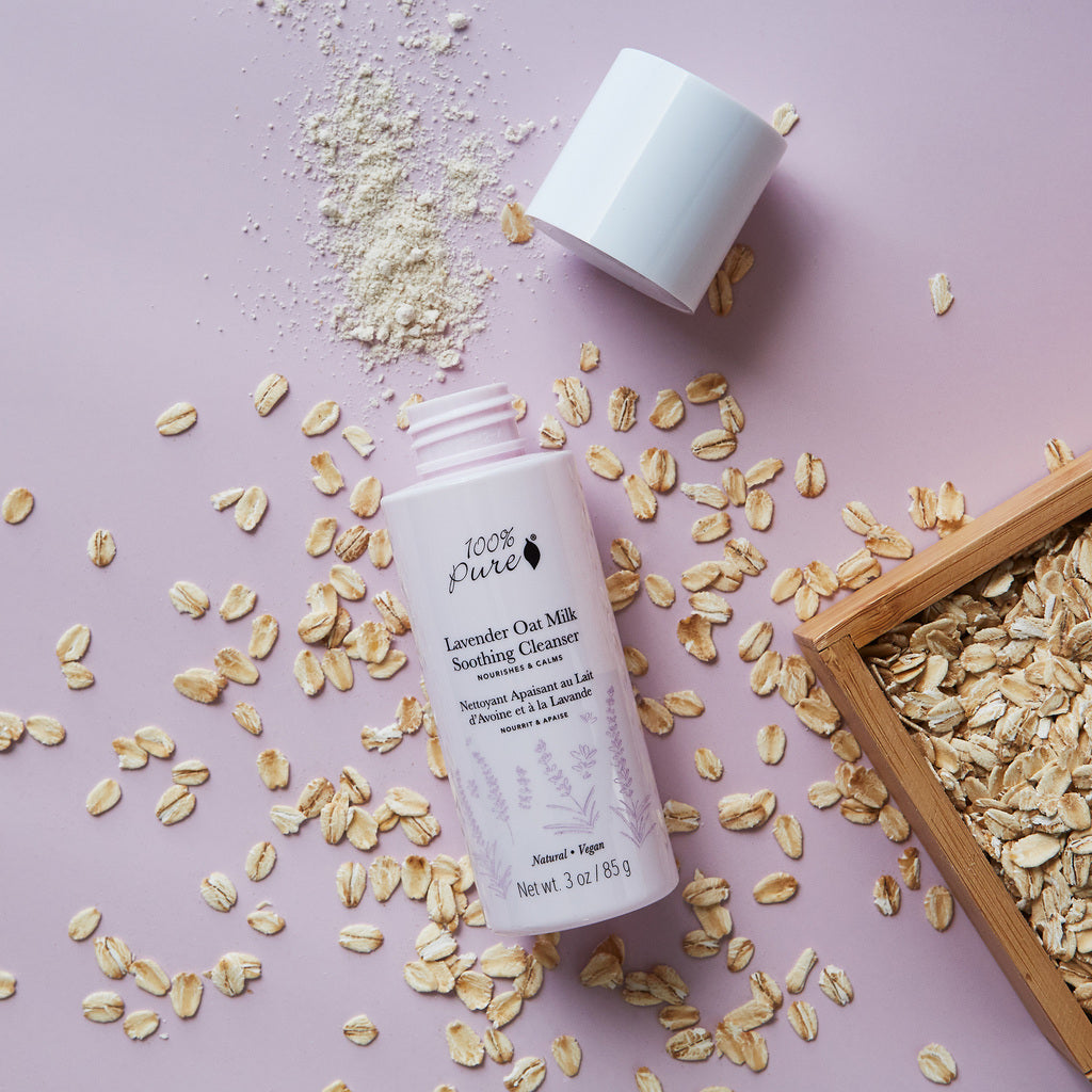 100% Pure ラベンダー オートミルク スージング クレンザー 1.4 oz Lavender Oat Milk Soothing Cleanser 40g