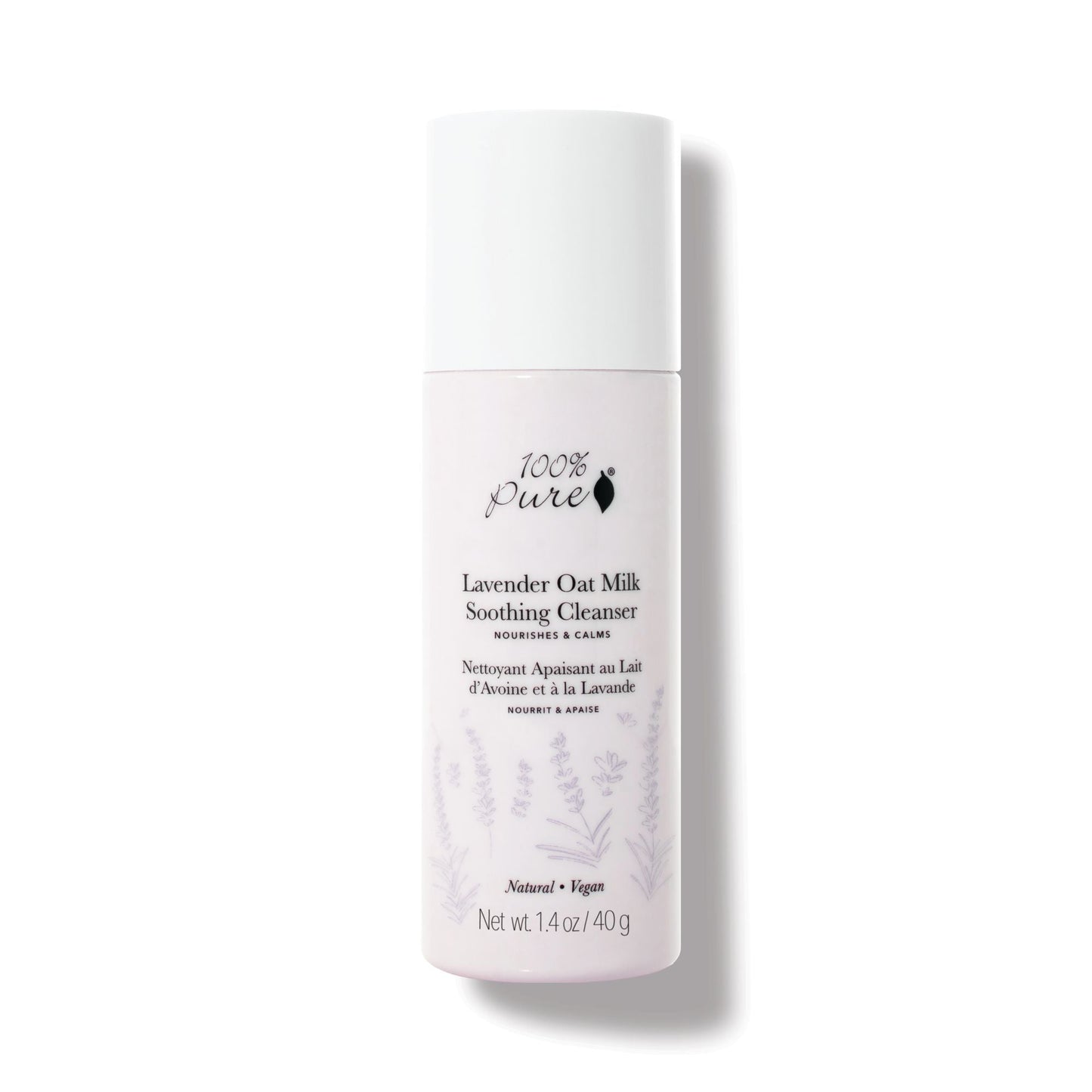 100% Pure ラベンダー オートミルク スージング クレンザー 1.4 oz Lavender Oat Milk Soothing Cleanser 40g