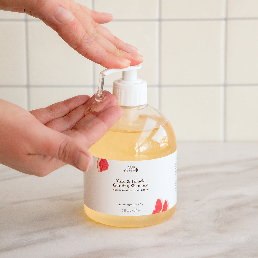 100% Pure 柚子&ポメロ グロッシングシャンプー 8 fl oz Yuzu and Pomelo Glossing Shampoo 236ml