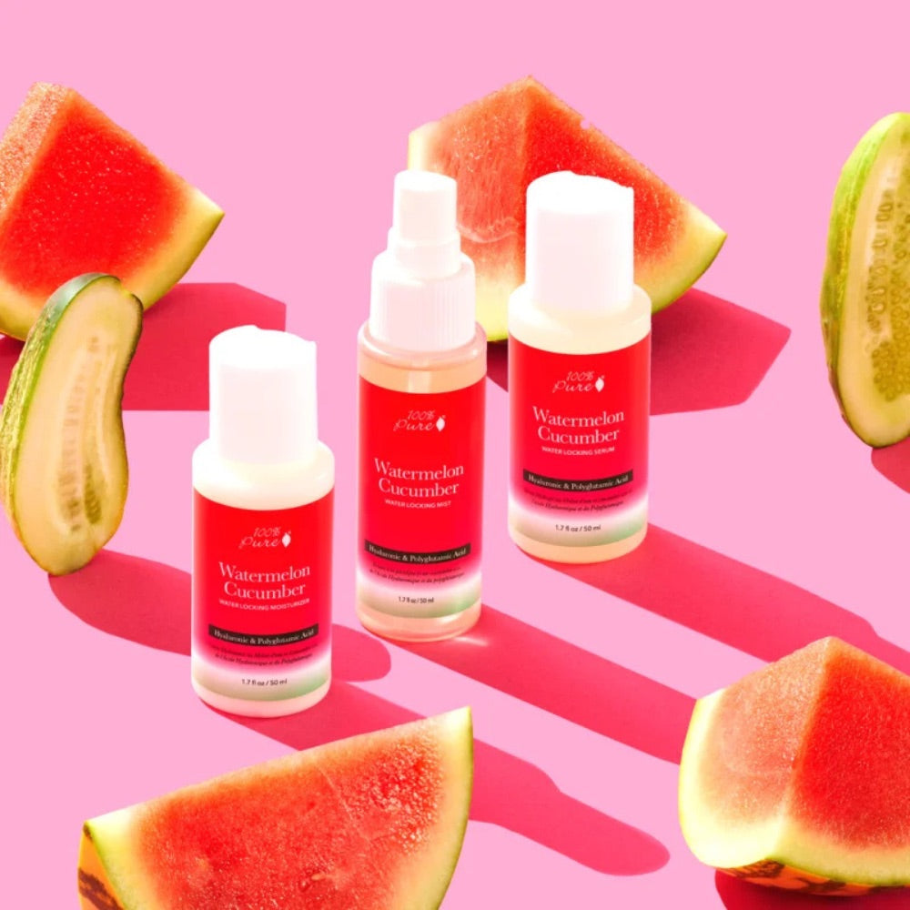 100% Pure スイカキュウリウォーターロッキングミスト 1.7 fl oz Watermelon Cucumber Water Locking Mist 50ml