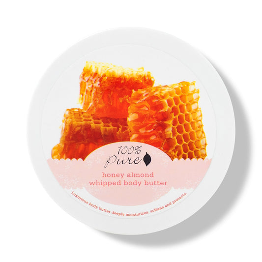 100% Pure ハニーアーモンド ホイップボディバター 3.4 oz Honey Almond Whipped Body Butter 96g