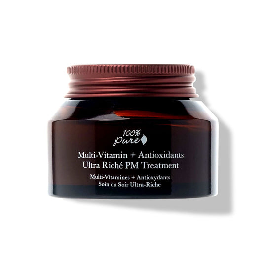 100% Pure マルチビタミン＋抗酸化ウルトラリッチPMトリートメント 1.5 oz Multi-Vitamin + Antioxidants Ultra Riché PM Treatment 42.5g