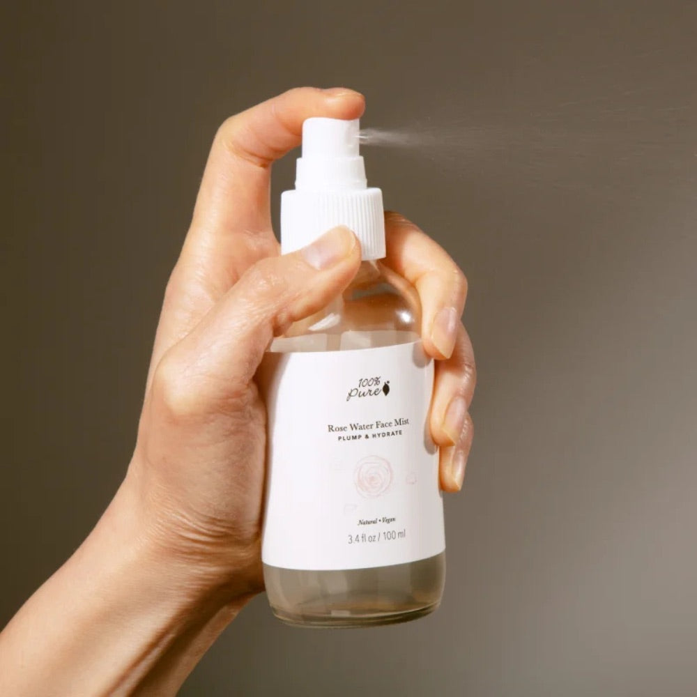 100% Pure ローズウォーターフェイスミスト 3.4 fl oz Rose Water Face Mist 100ml