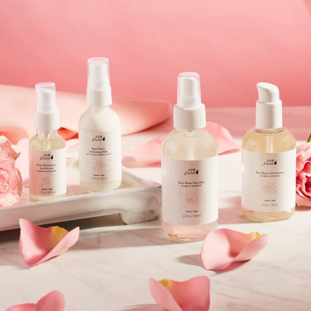 100% Pure ローズウォーターフェイスミスト 3.4 fl oz Rose Water Face Mist 100ml