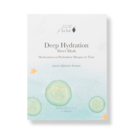 [3枚セット] 100% Pure ディープハイドレーション シートマスク 0.88 oz Deep Hydration Sheet Mask 25g