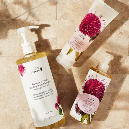100% Pure バードック＆ニーム ヘルシースカルプシャンプー 8 fl oz Burdock and Neem Healthy Scalp Shampoo 236ml