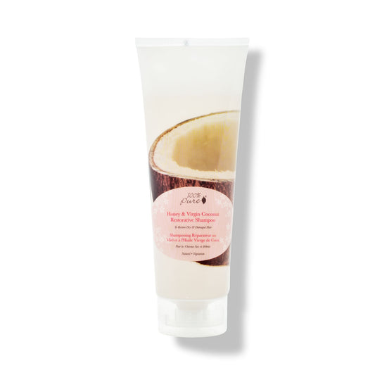 100% Pure ハニー＆バージンココナッツ リストラティブシャンプー 8 fl oz Honey & Virgin Coconut Restorative Shampoo 236ml