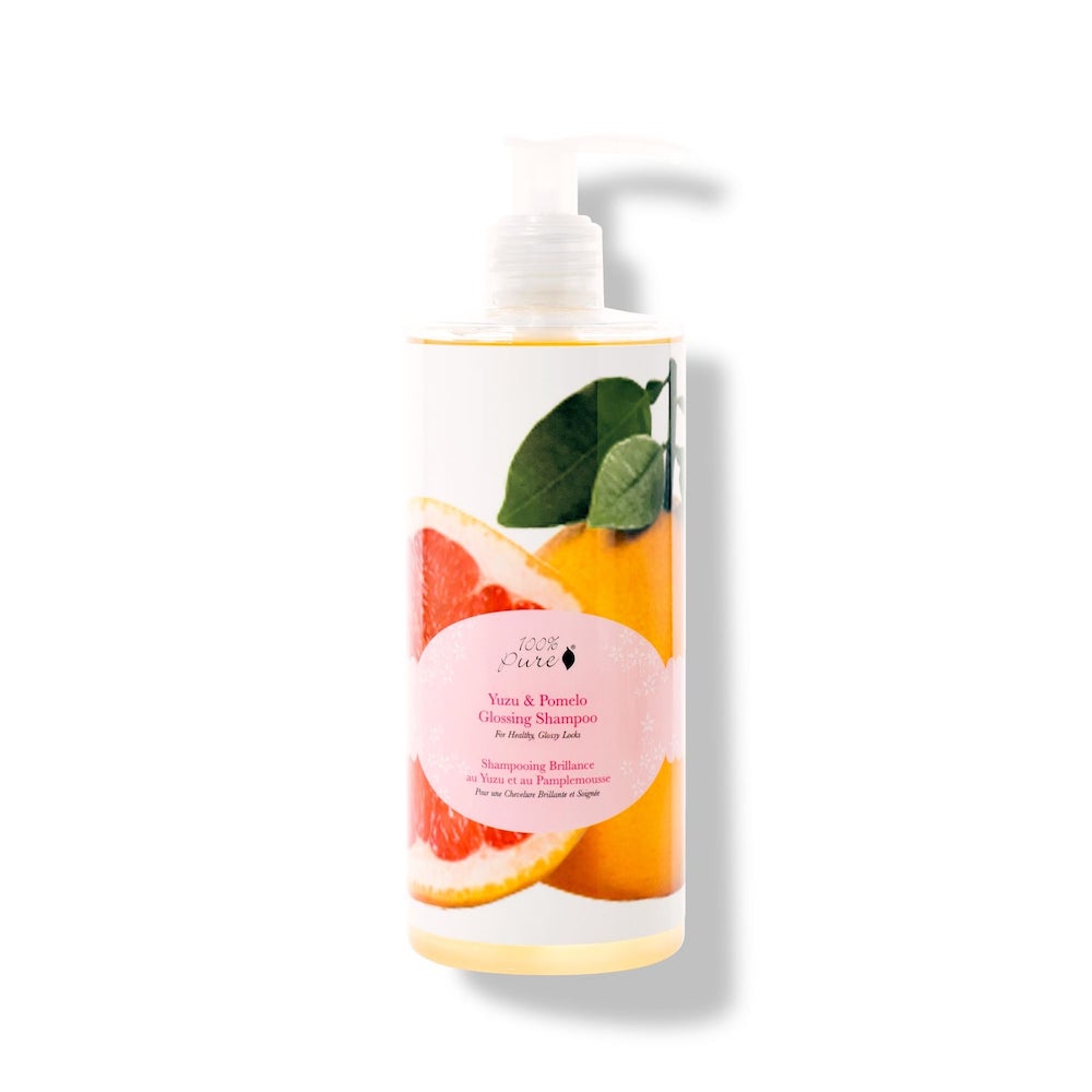 100% Pure 柚子&ポメロ グロッシングシャンプー Yuzu and Pomelo Glossing Shampoo