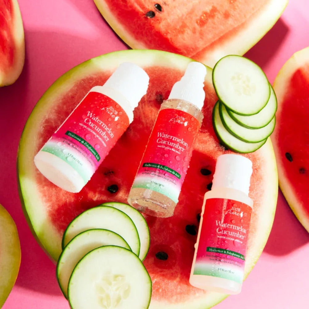 100% Pure スイカキュウリウォーターロッキングミスト 1.7 fl oz Watermelon Cucumber Water Locking Mist 50ml