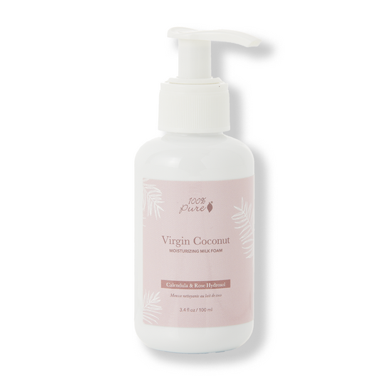 100% Pure ヴァージンココナッツモイスチャライジングミルクフォーム 3.4 fl oz Virgin Coconut Milk Foam 100ml