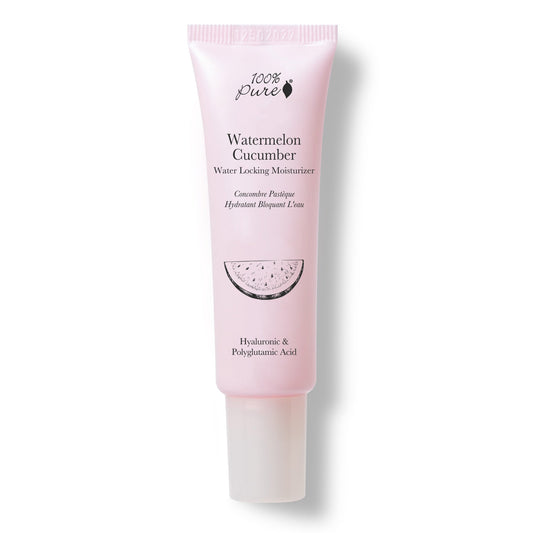 100% Pure スイカキュウリウォーター ロッキングモイスチャライザー 1.7 fl oz Watermelon Cucumber Water Locking Moisturizer 50ml